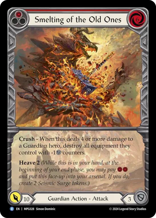 Smelting of the Old Ones (Extended Art) [MPG028] (Mastery Pack Guardian)  Rainbow Foil