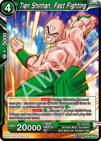 Tien Shinhan, Fast Fighting (BT28-064) [Prismatic Clash]