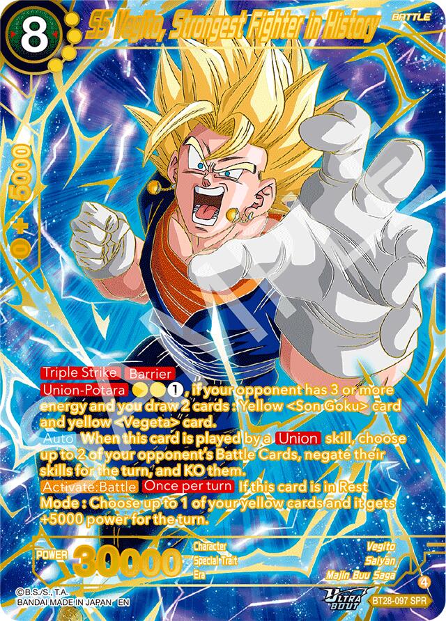 SS Vegito, Strongest Fighter in History (SPR) (BT28-097) [Prismatic Clash]