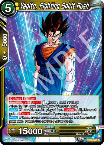 Vegito, Fighting Spirit Rush (BT28-099) [Prismatic Clash]