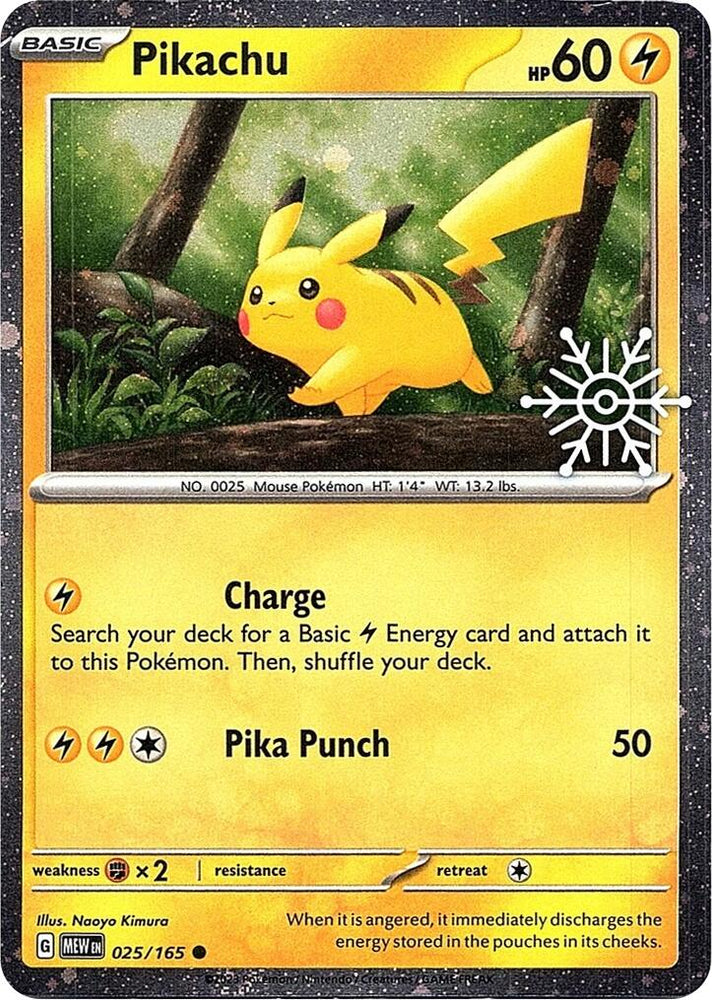 Pikachu (025/165) (Holoiday Calendar) [Miscellaneous Cards]