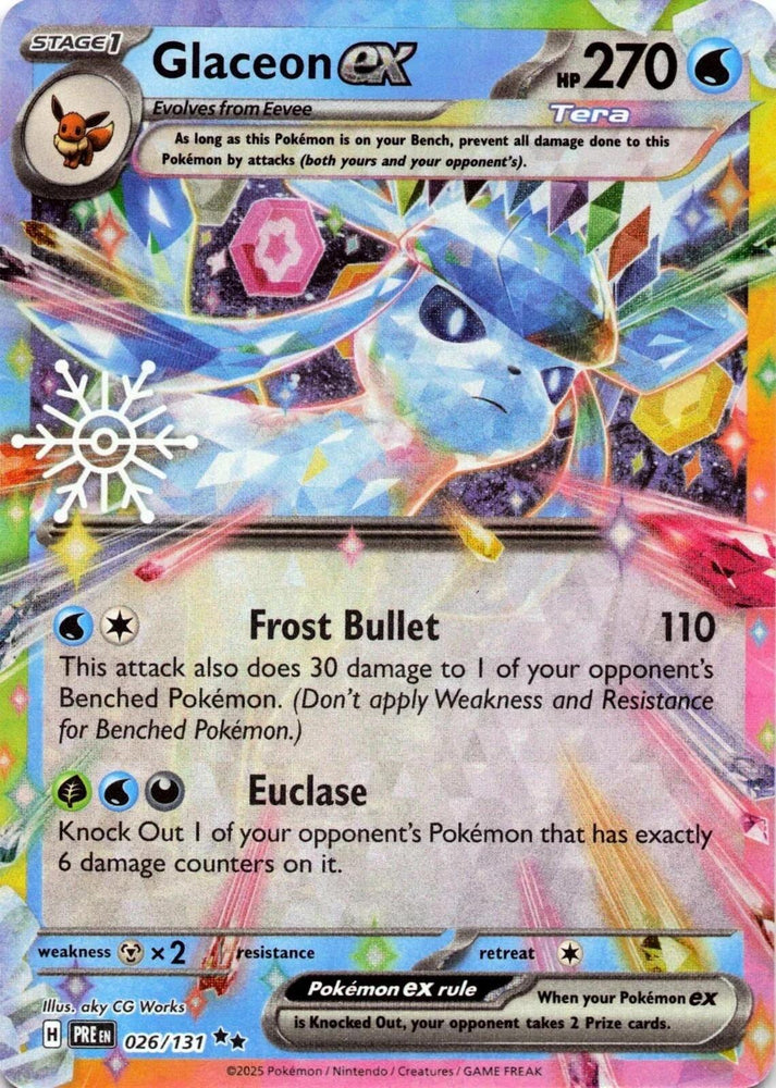 Glaceon ex (026/131) (Holiday Calendar) [Miscellaneous Cards]