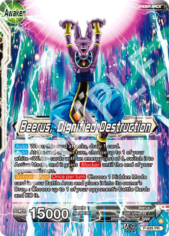 Beerus // Beerus, Dignified Destruction (P-695) [Promotion Cards]