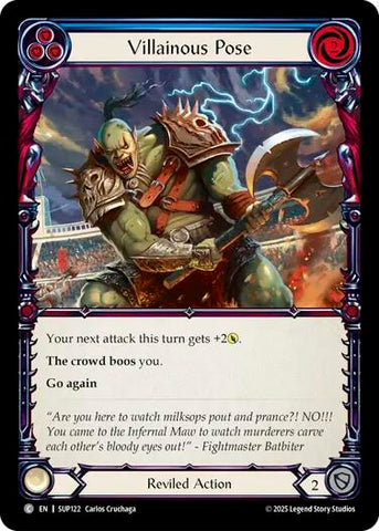 Villainous Pose (Blue) [SUP122] (Super Slam)  Rainbow Foil