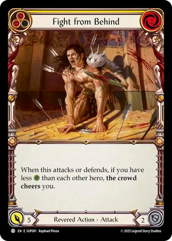 Fight from Behind (Yellow) [SUP041] (Super Slam)  Rainbow Foil