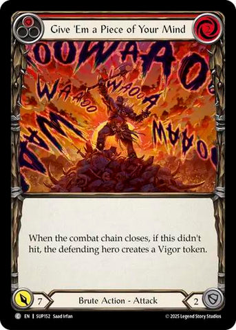 Give 'Em a Piece of Your Mind (Red) [SUP152] (Super Slam)  Rainbow Foil