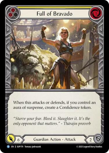 Full of Bravado (Yellow) [SUP179] (Super Slam)  Rainbow Foil