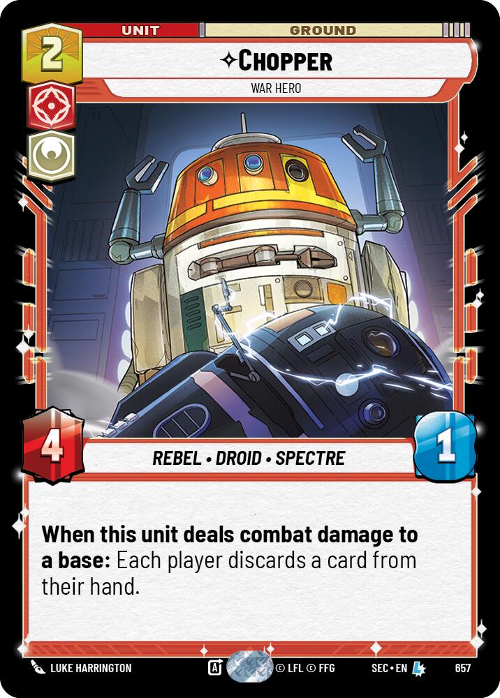 Chopper (657) - War Hero (Foil) (657) [Secrets of Power]