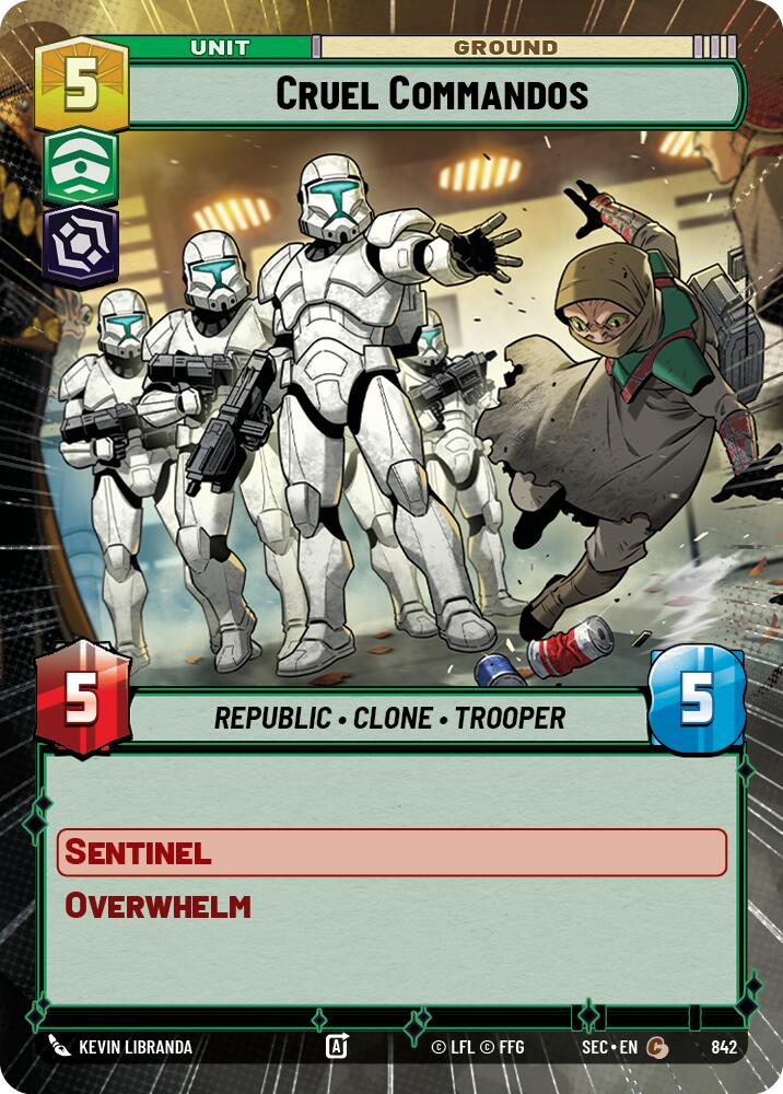 Cruel Commandos (842) (Hyperspace Foil) (842) [Secrets of Power]