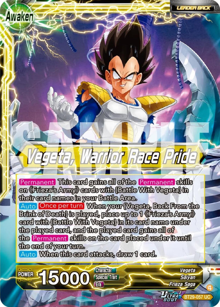 Vegeta // Vegeta, Warrior Race Pride (BT29-057) [Fearsome Rivals]