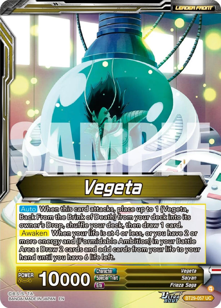 Vegeta // Vegeta, Warrior Race Pride (BT29-057) [Fearsome Rivals]
