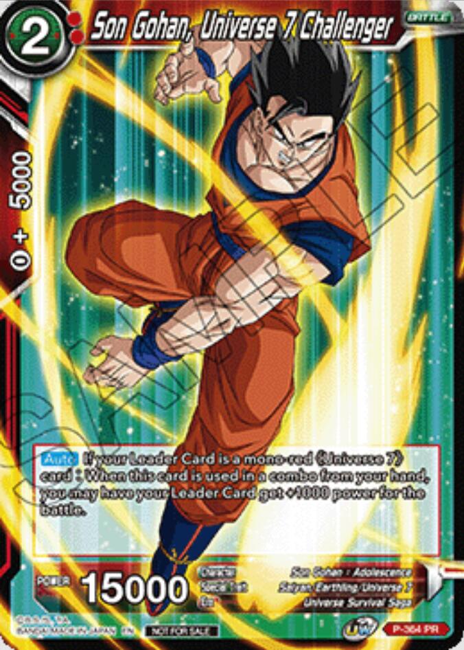 Son Gohan, Universe 7 Challenger (Ultra-Bout Series Tournament Pack Vol.1) (P-364) [Tournament Promotion Cards]