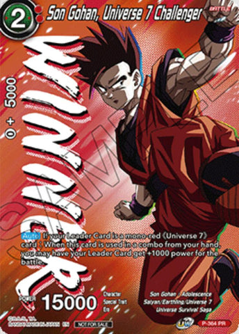 Son Gohan, Universe 7 Challenger (Ultra-Bout Series Tournament Pack Vol.1) (Winner) (P-364) [Tournament Promotion Cards]