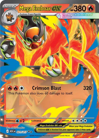 Mega Emboar ex (031/217) [Mega Evolution: Ascended Heroes]