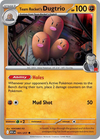 Team Rocket's Dugtrio (101/217) [Mega Evolution: Ascended Heroes]