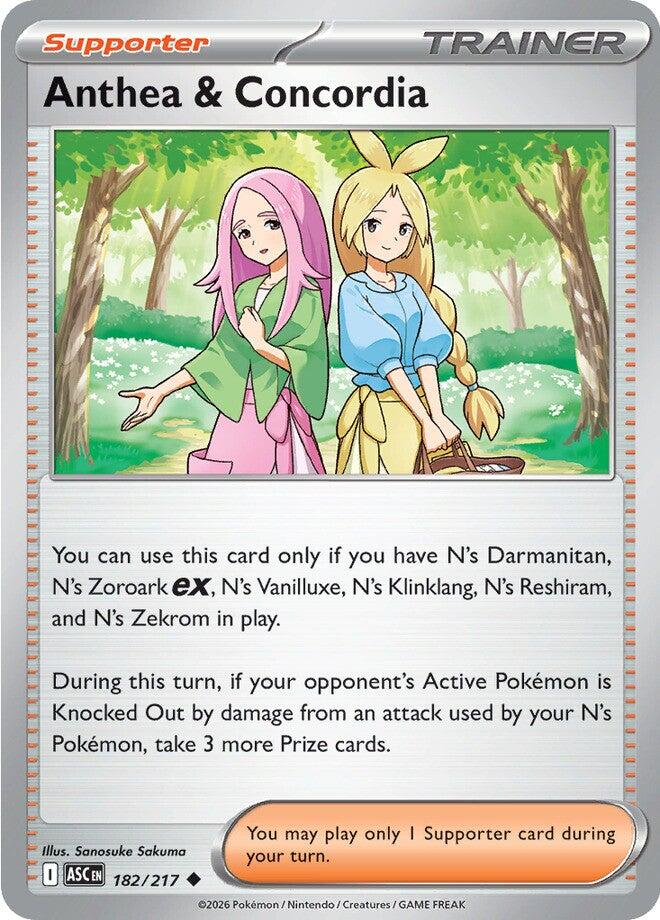 Anthea & Concordia (182/217) (Reverse Holo) [Mega Evolution: Ascended Heroes]