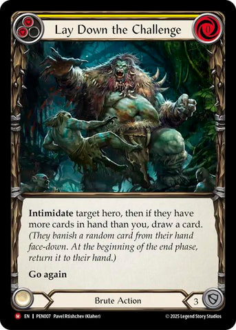 Lay Down The Challenge (Yellow) [PEN007] (Compendium of Rathe)  Rainbow Foil