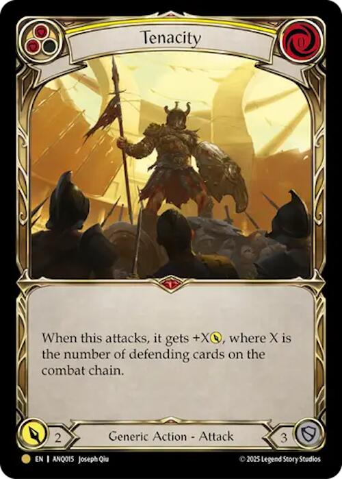 Tenacity (Yellow) (Gold) [ANQ015] (Compendium of Rathe - Antiquity Pack)