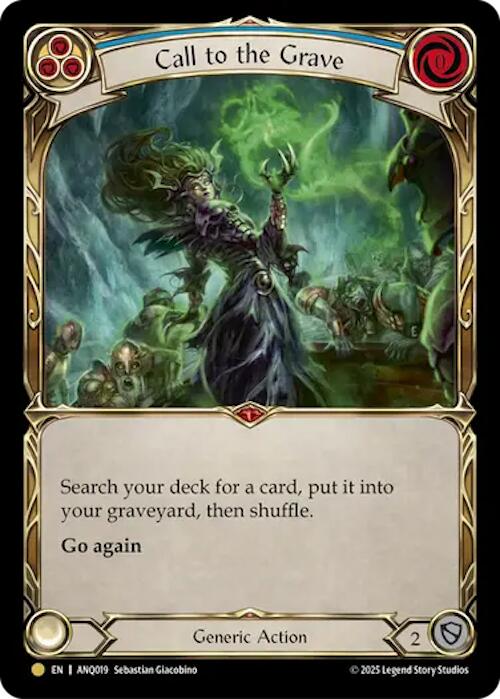 Call To The Grave (Blue) (Gold) [ANQ019] (Compendium of Rathe - Antiquity Pack)  Rainbow Foil