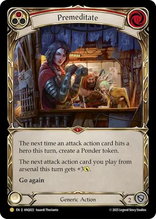 Premeditate (Red) (Gold) [ANQ022] (Compendium of Rathe - Antiquity Pack)  Rainbow Foil