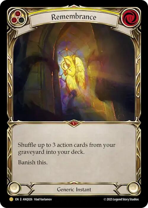 Remembrance (Yellow) (Gold) [ANQ026] (Compendium of Rathe - Antiquity Pack)