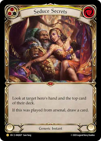 Seduce Secrets (Yellow) (Gold) [ANQ027] (Compendium of Rathe - Antiquity Pack)  Rainbow Foil