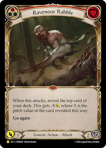 Ravenous Rabble (Red) (Gold) [ANQ029] (Compendium of Rathe - Antiquity Pack)