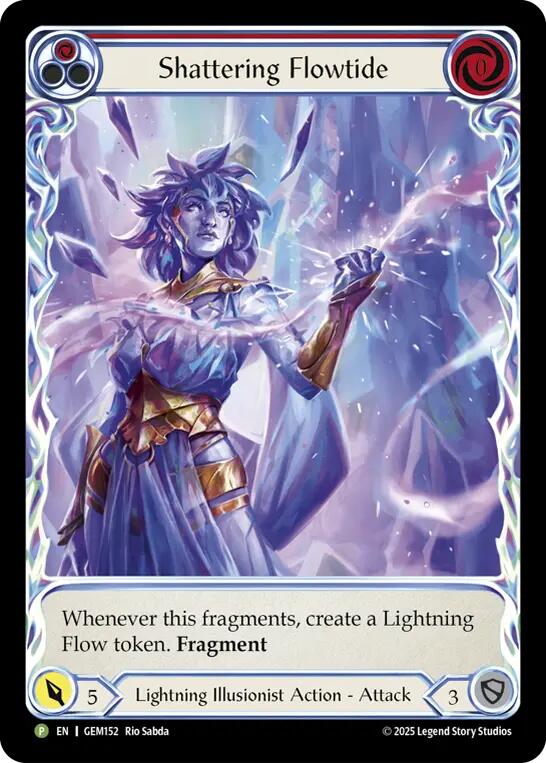 Shattering Flowtide (Red) [GEM152] (Gem Pack 5)  Rainbow Foil