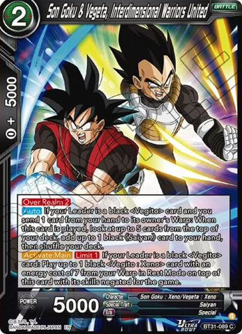 Son Goku & Vegeta, Interdimensional Warriors United (BT31-089) [Impact Beyond Dimensions]