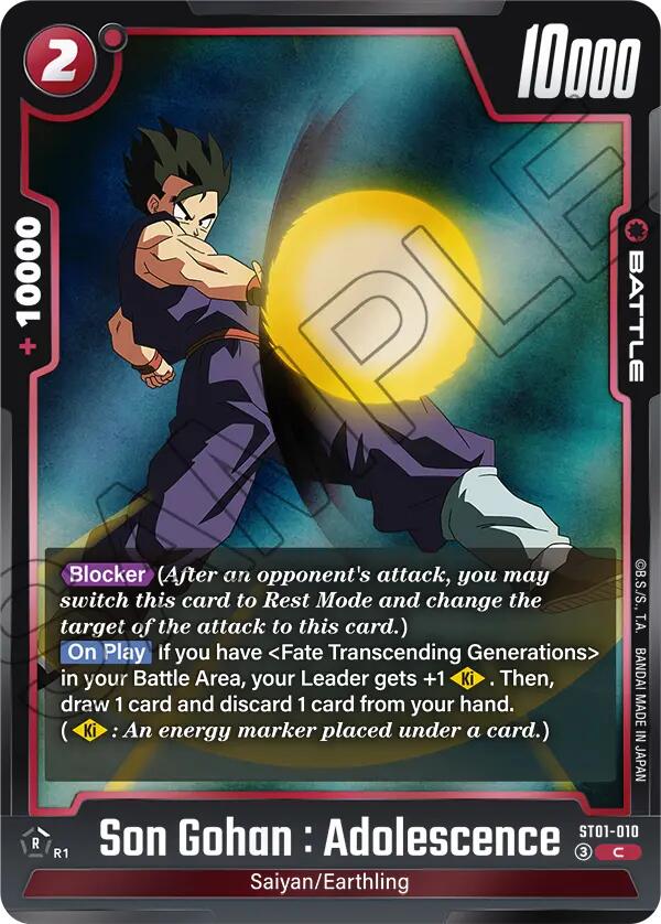 Son Gohan : Adolescence (ST01-010) [Story Booster 01]