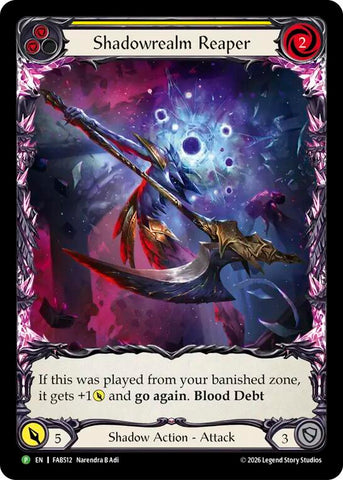 Shadowrealm Reaper (Yellow) [FAB512] (Promo)  Rainbow Foil