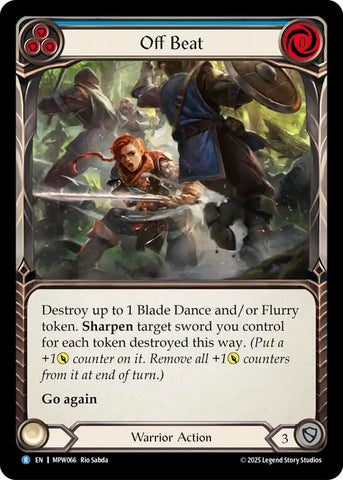 Off Beat (Blue) [MPW066] (Mastery Pack Warrior)  Rainbow Foil