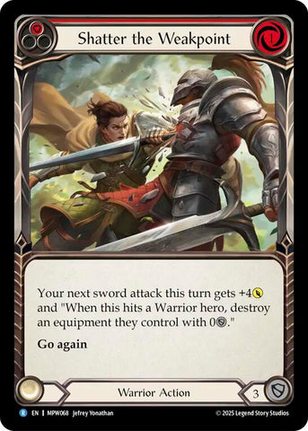 Shatter the Weakpoint (Red) [MPW068] (Mastery Pack Warrior)  Rainbow Foil