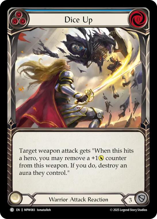 Dice Up (Blue) [MPW083] (Mastery Pack Warrior)  Rainbow Foil