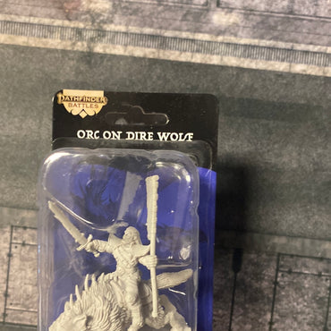D&D miniatures Orc on a Dire wolf Wave 7