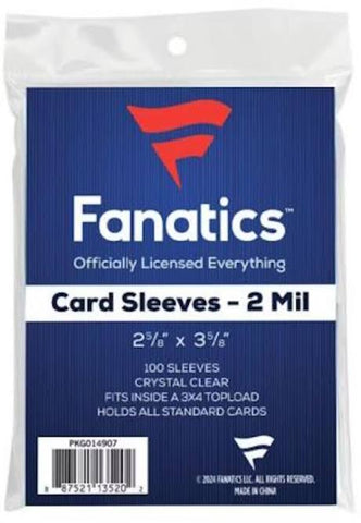 Fanatics Collectibles 2 Mil Card Sleeves 2 5/8 x 3 5/8 | 100 Count