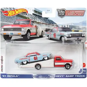 Hot Wheels Team Transports ‘61 Impala ‘72 Chevy Ramp Truck