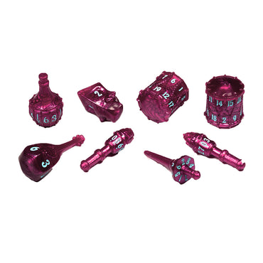Polyhero - The Bard 8 Dice Set Raspberry Rhapsody