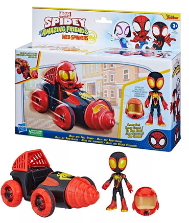 Marvel Spider-Man and His Amazing Friends Web-Spinner Miles with Drill Spinner