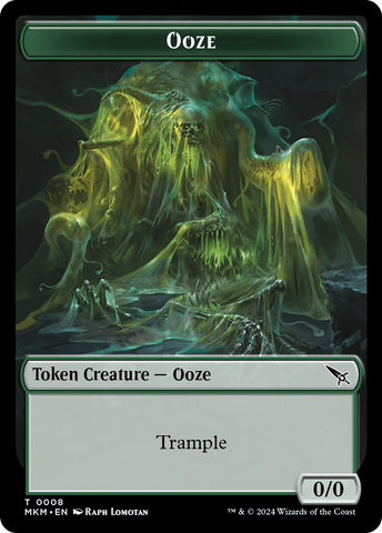 Ooze // A Mysterious Creature Double-Sided Token [Murders at Karlov Manor Tokens]