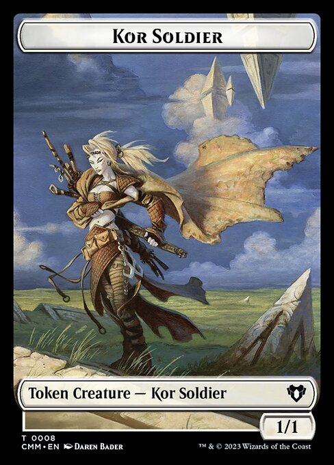 Spirit (0010) // Kor Soldier Double-Sided Token [Commander Masters Tokens]