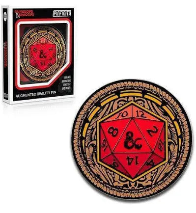 D&D - Ornate D20, AR Pin- Pinfinity
