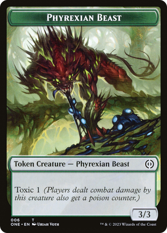 Phyrexian Goblin // Phyrexian Beast Double-Sided Token [Phyrexia: All Will Be One Tokens]