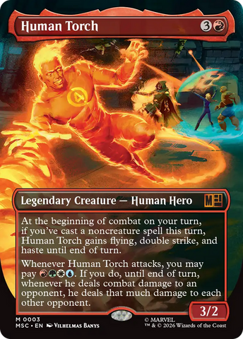 Human Torch (Borderless) [Marvel Super Heroes Commander]