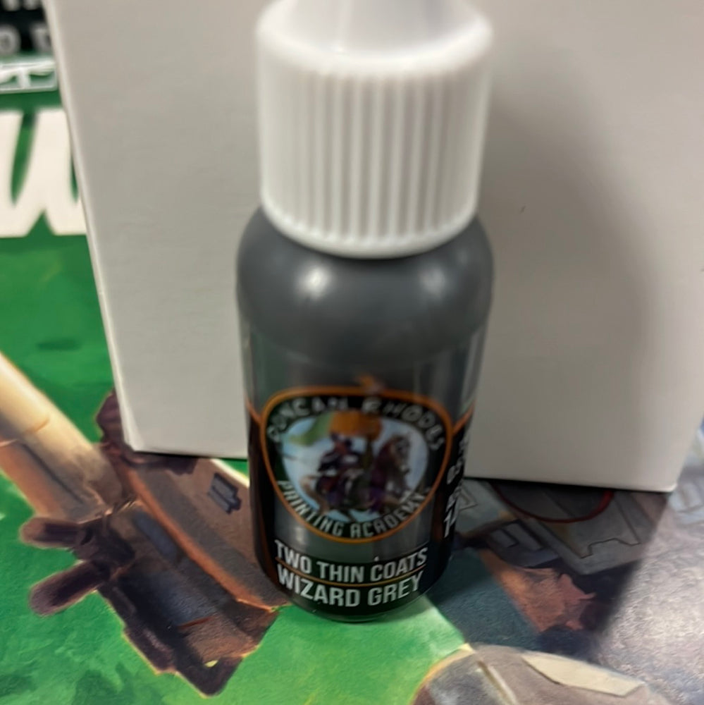 Two thin coats Wizard Grey