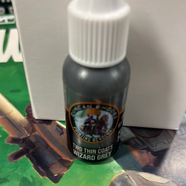 Two thin coats Wizard Grey