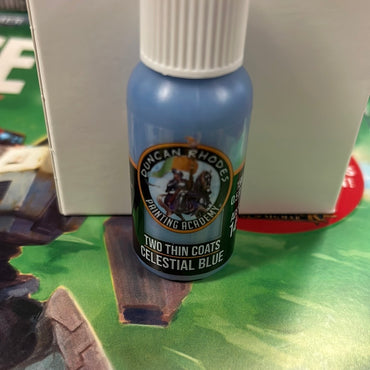 Two thin coats Celestial Blue