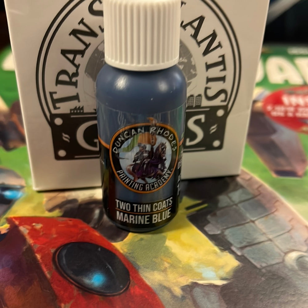 Two thin coats Marine Blue