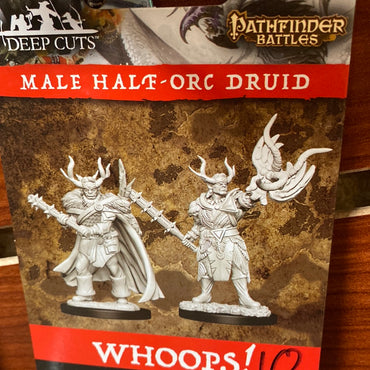 Pathfinder Miniatures Male Half-Orc Druid Wave 10