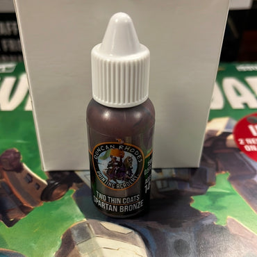Two thin coats Spartan Bronze